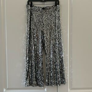 NWT Anthropologie Cropped Collette sequin pants